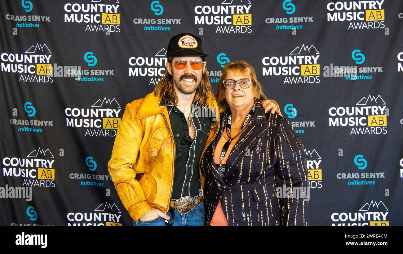 Edmonton, Canada. 10th Mar, 2024. Drew Gregory and Angie Morris on the