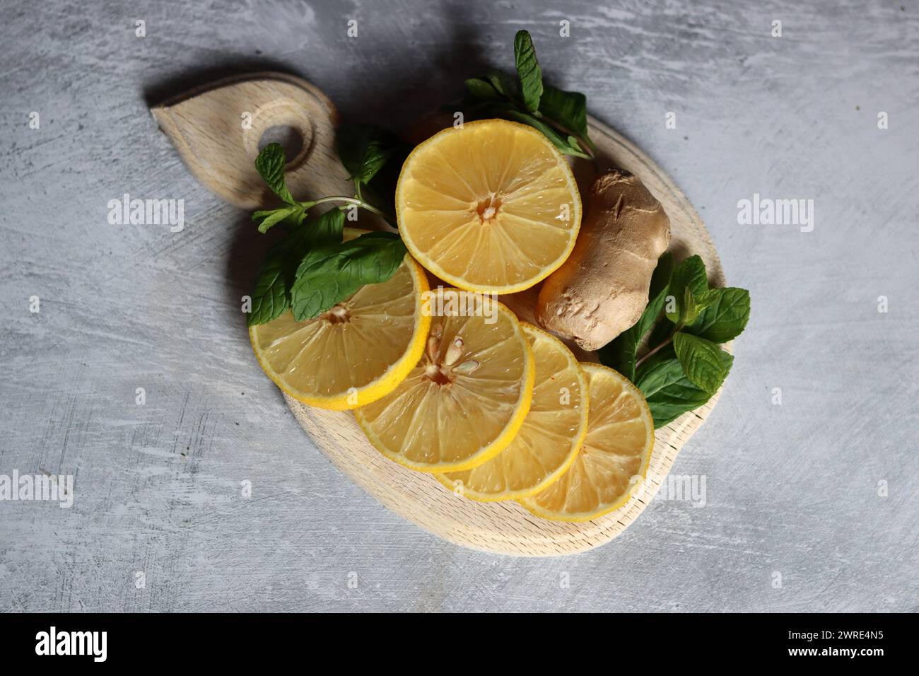 Lemon tea. Healthy eating concept. Stock Photo