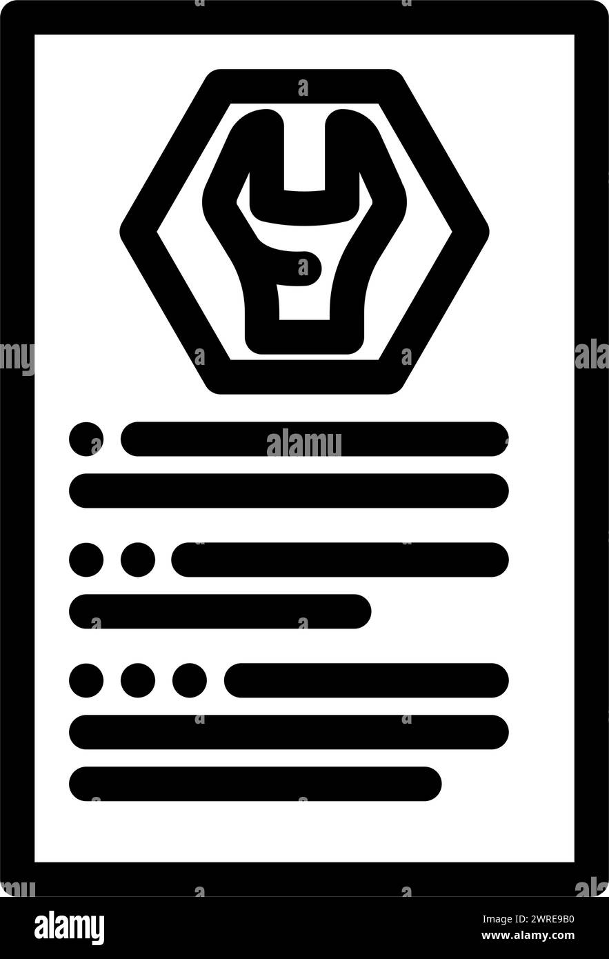 technical terms line icon vector illustration Stock Vector Image & Art ...