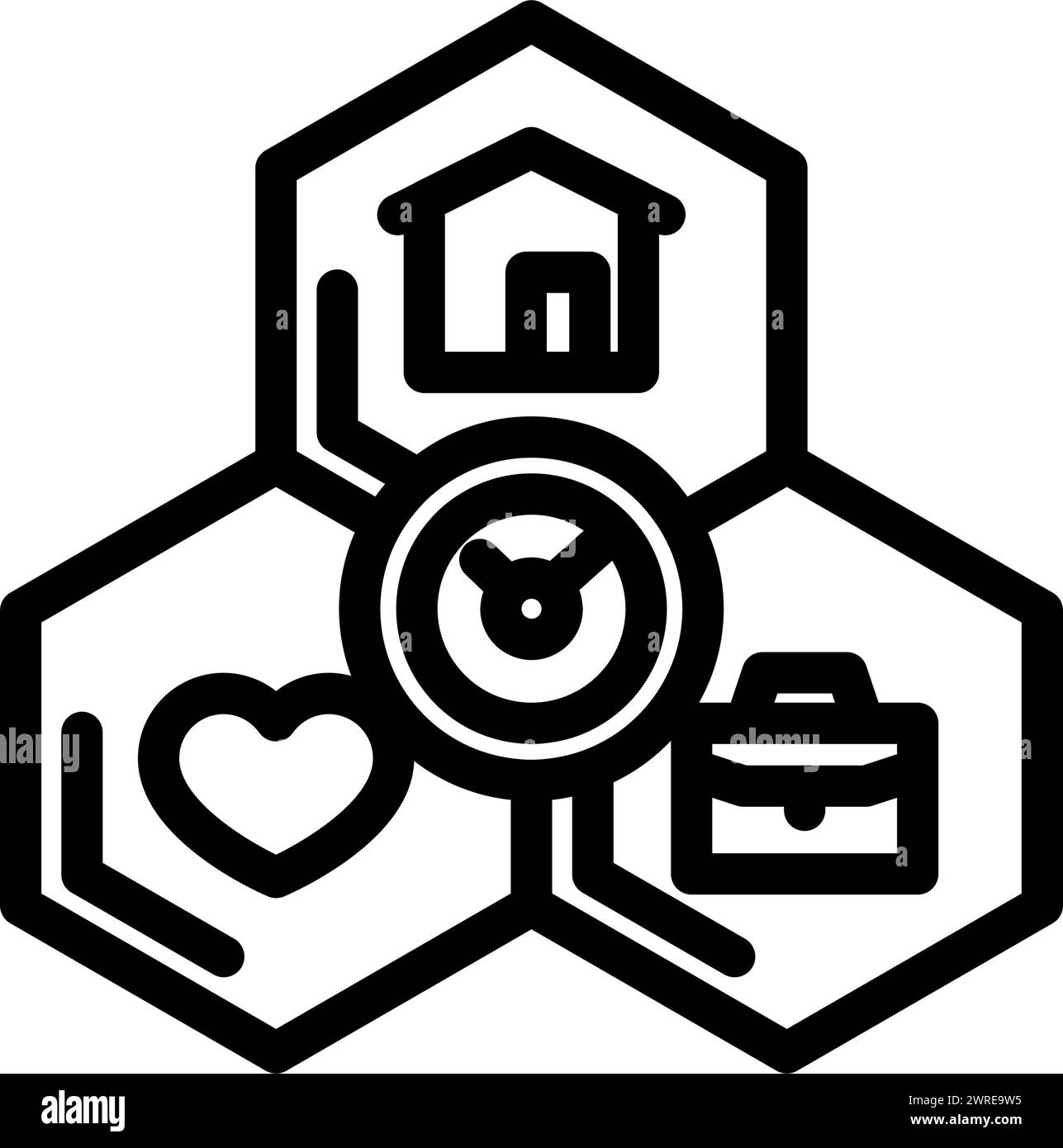 work life integration time line icon vector illustration Stock Vector ...