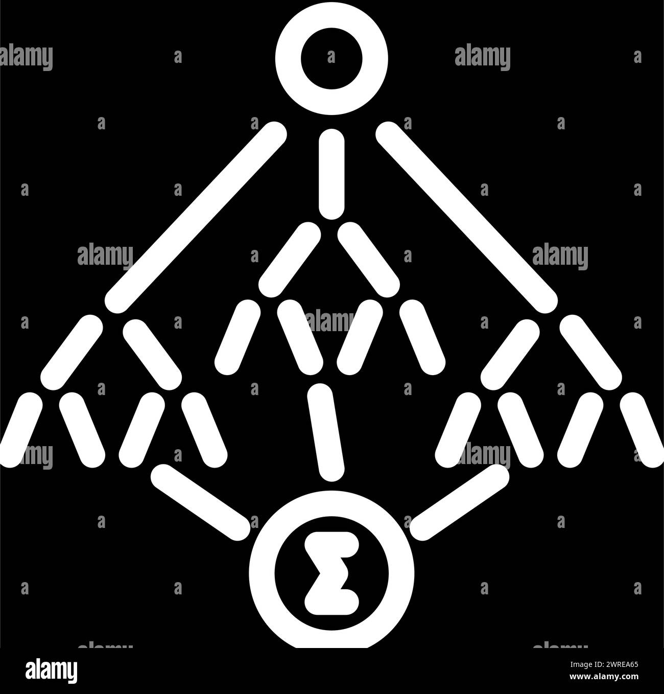 random forest algorithm glyph icon vector illustration Stock Vector ...