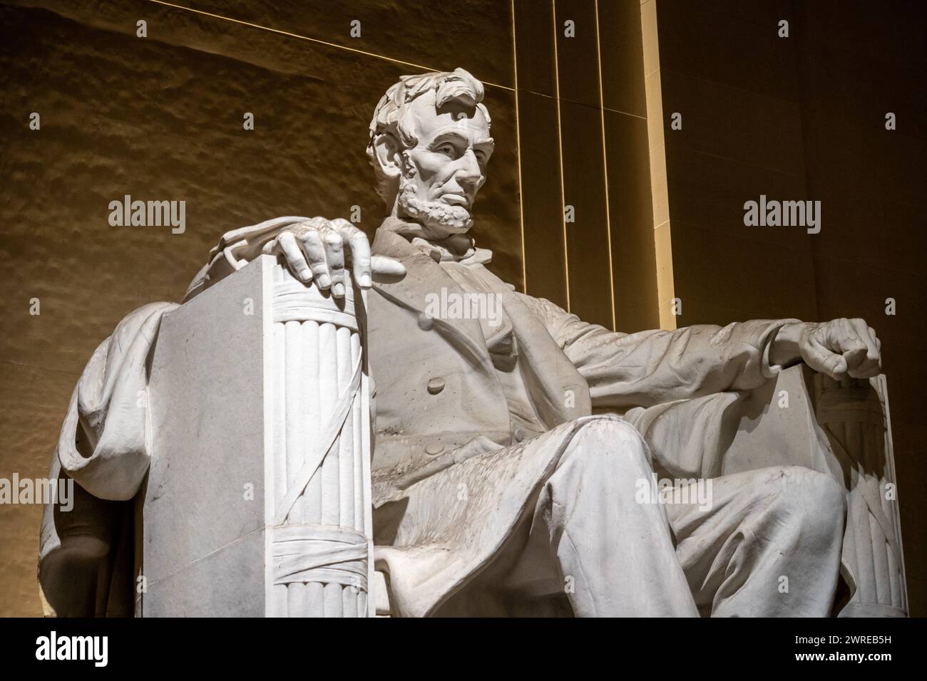 Washington, DC - 3-11-2024: Close Up of the Lincoln Statue at the ...