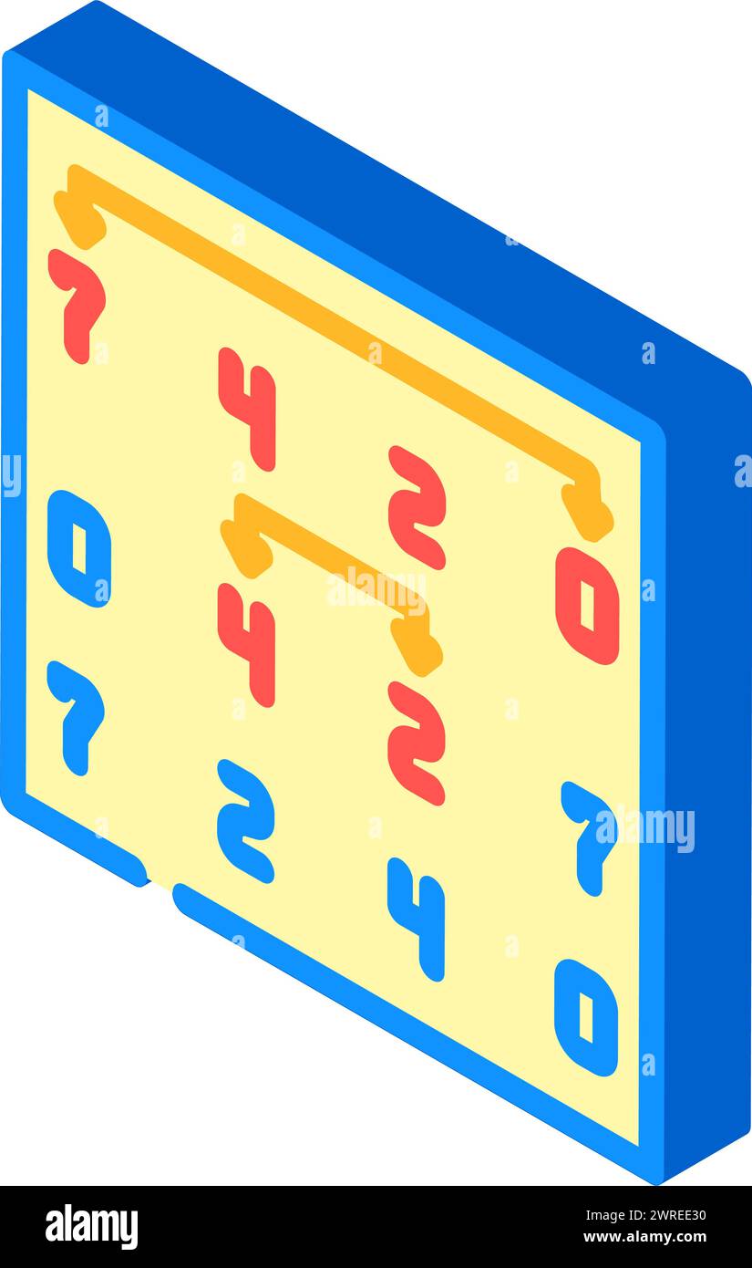 selection sort algorithm isometric icon vector illustration Stock ...