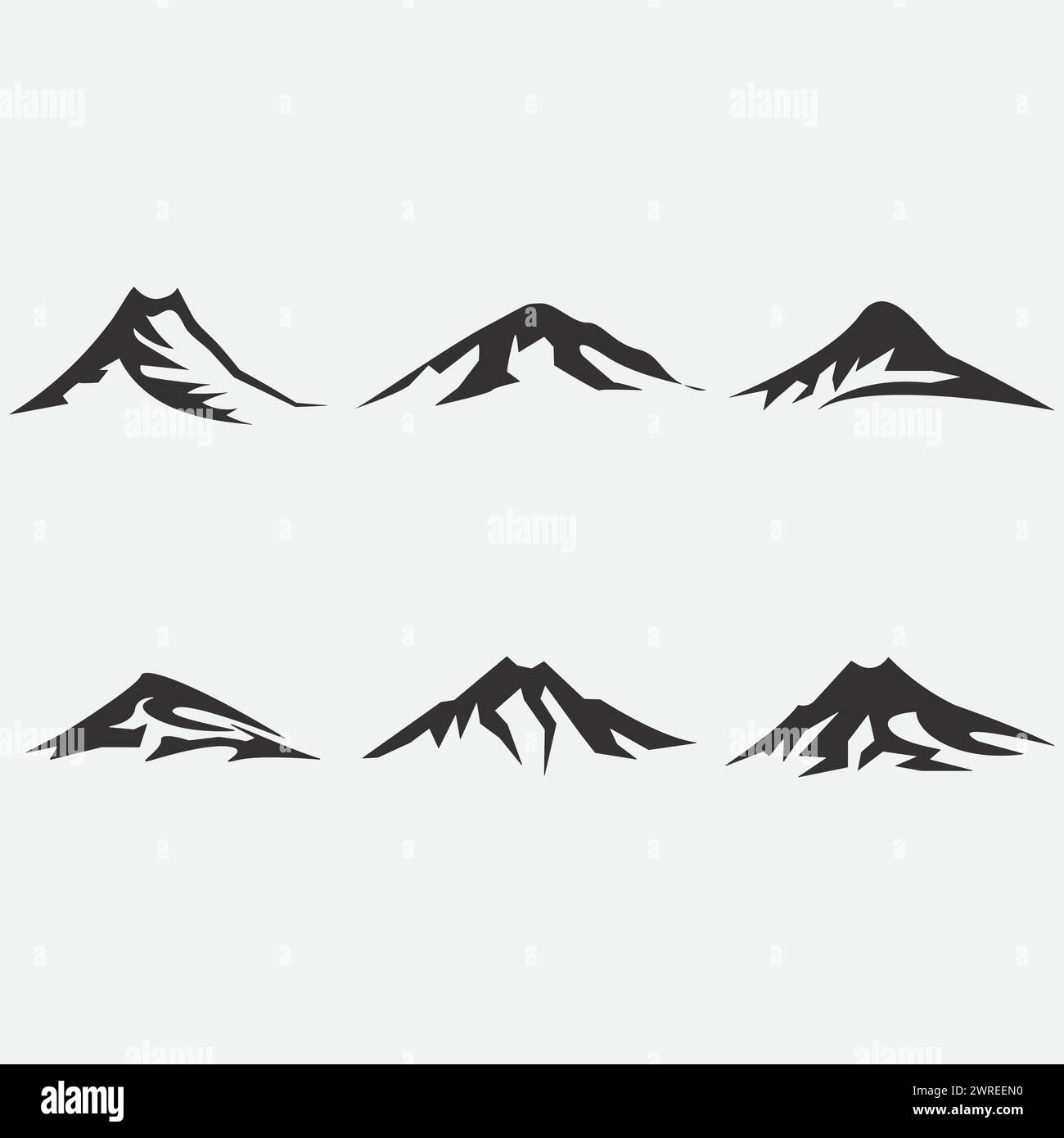 Collection of mountain logo vectors Stock Vector Image & Art - Alamy