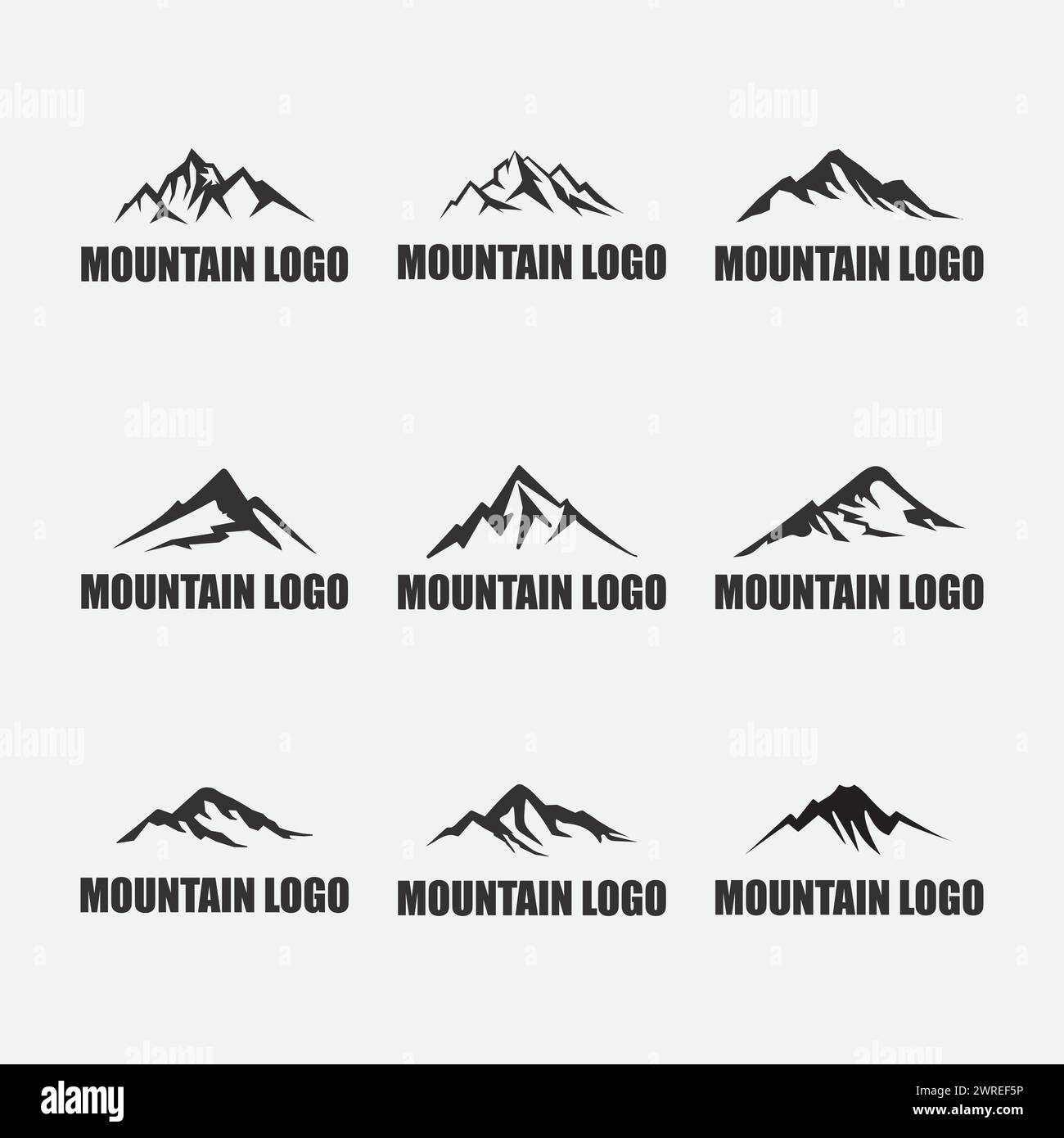 Collection of mountain logo vectors Stock Vector Image & Art - Alamy