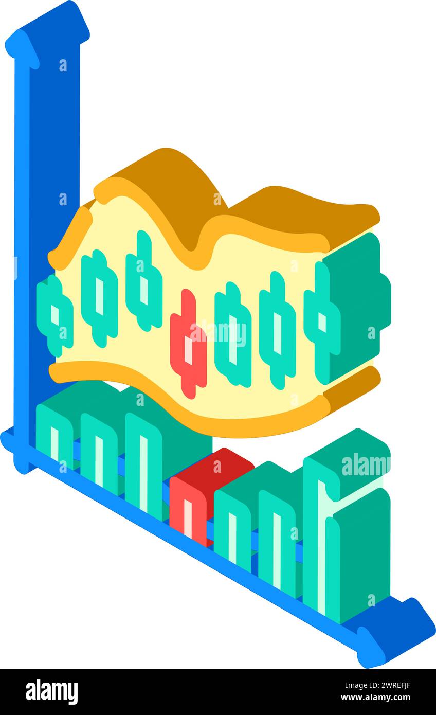 financial charts advisor isometric icon vector illustration Stock ...
