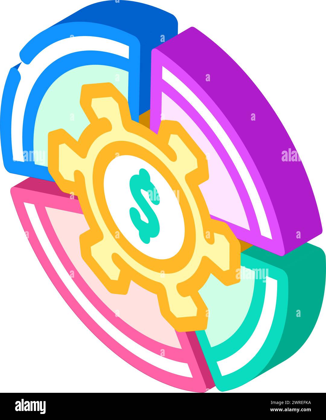 wealth management financial advisor isometric icon vector illustration ...