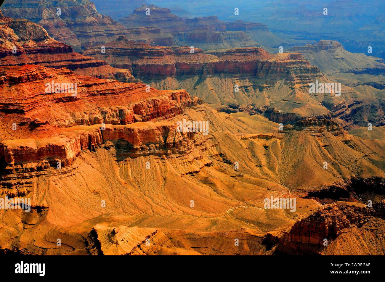 Aerial view Late afternoon in the Grand Canyon Arizona Stock Photo - Alamy