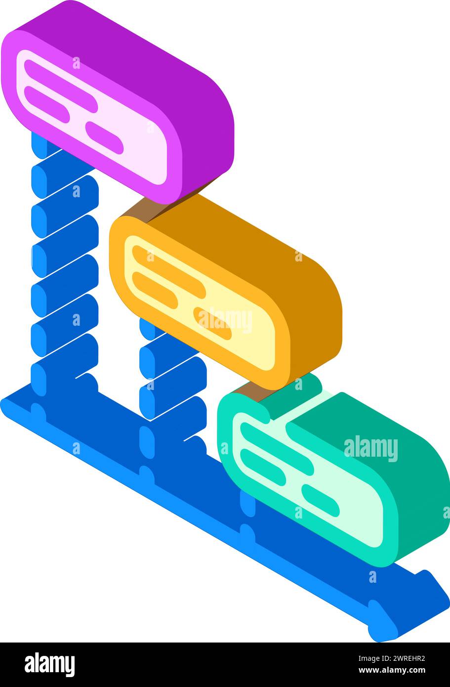 context switching time management isometric icon vector illustration ...