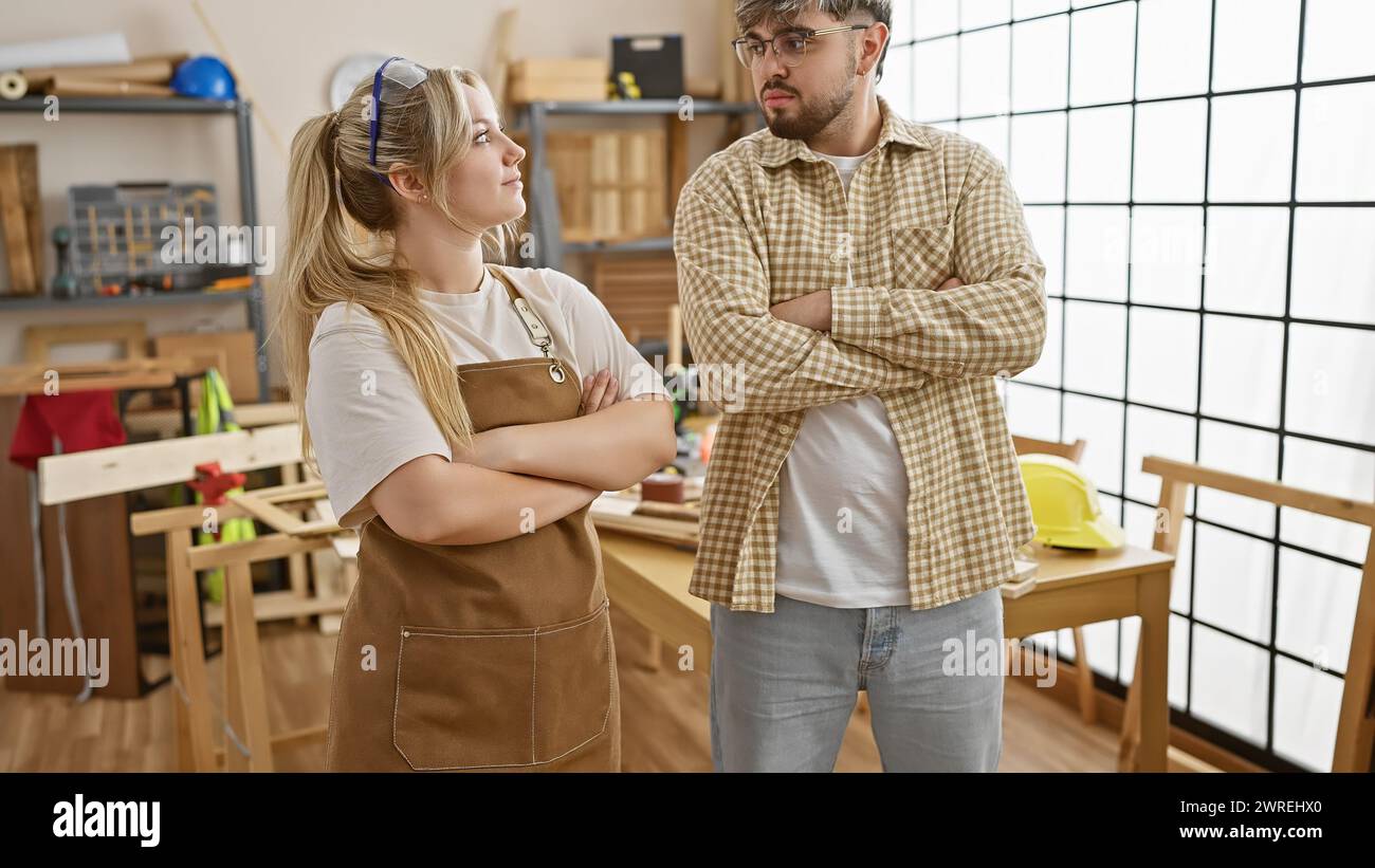 Man woman stand confidently hi-res stock photography and images - Alamy