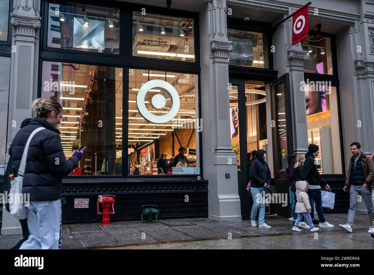 Exterior of the Target store in Soho in New York on Saturday, March 9, 2024. (© Richard B. Levine) Stock Photo