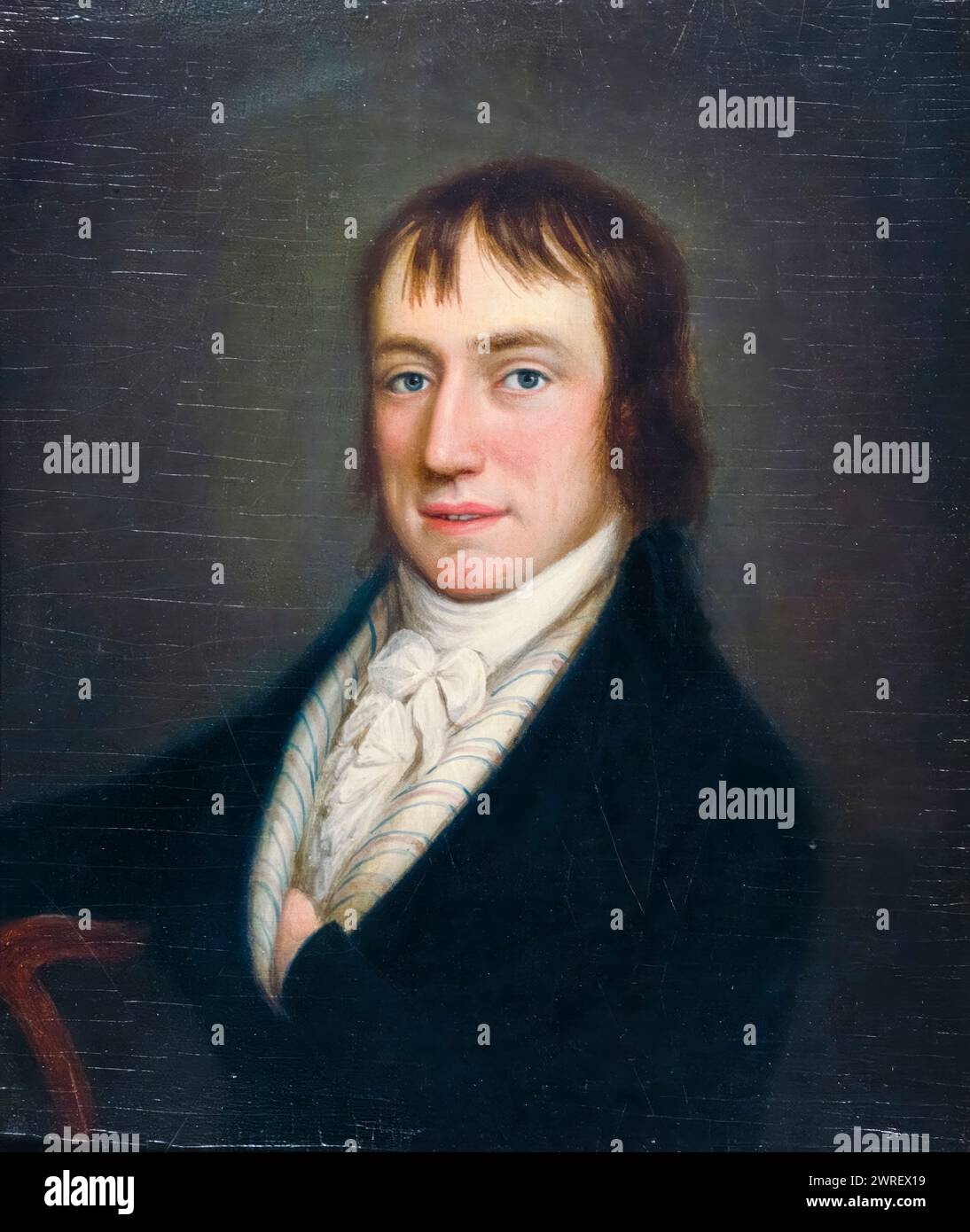 William Wordsworth (1770-1850), English Romantic poet, portrait painting in oil on canvas by William Shuter, 1798 Stock Photo