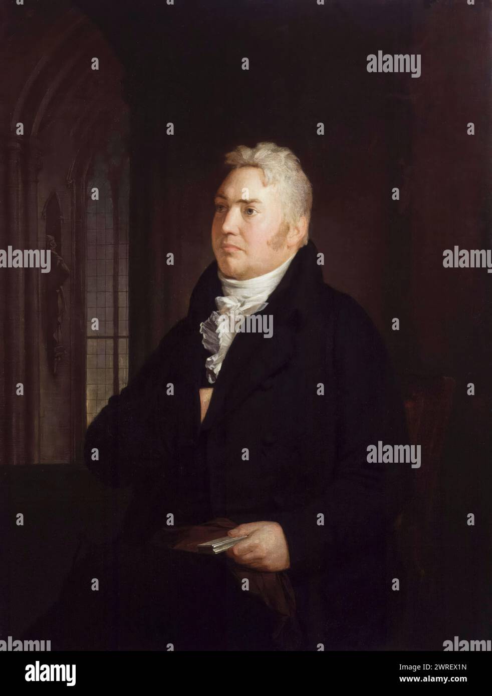 Samuel Taylor Coleridge (1772-1834), English Romantic poet, portrait painting in oil on canvas by Washington Allston, 1814 Stock Photo