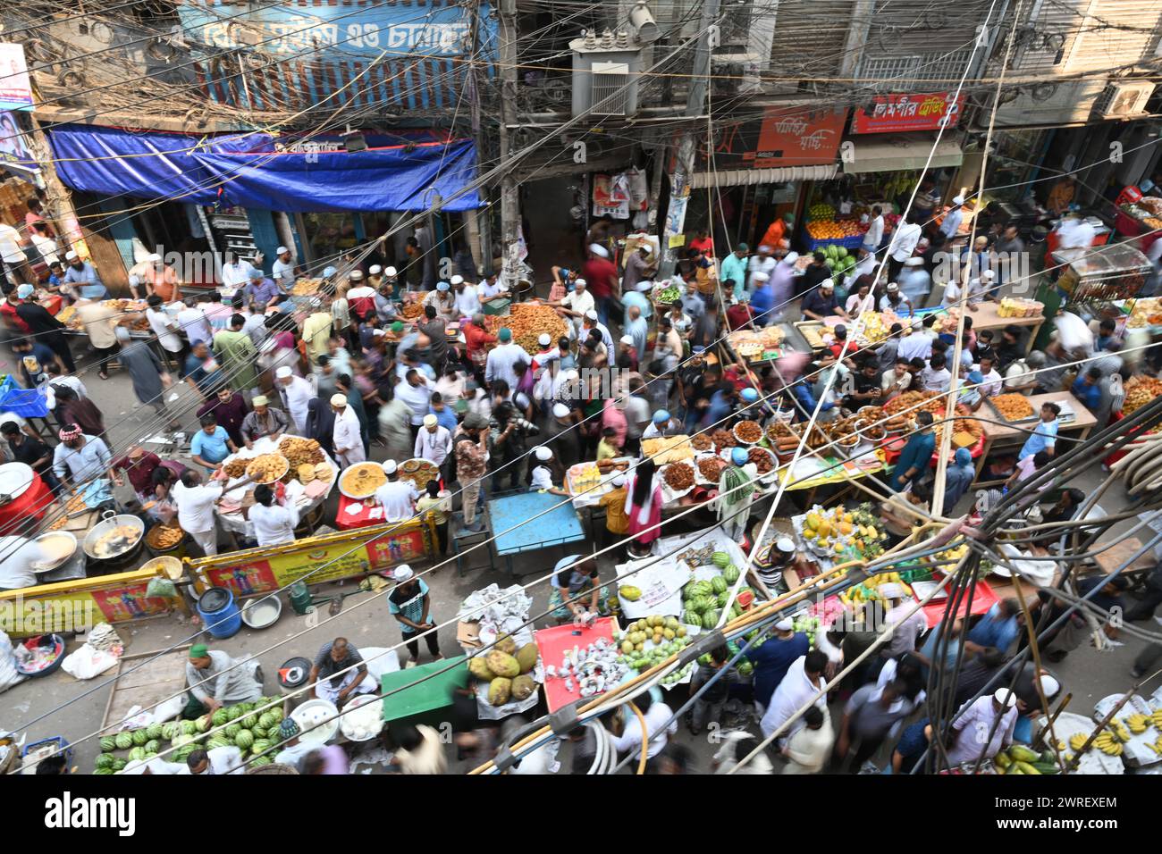 Street vendor sells iftar foods for breaking the daytime fast of holy