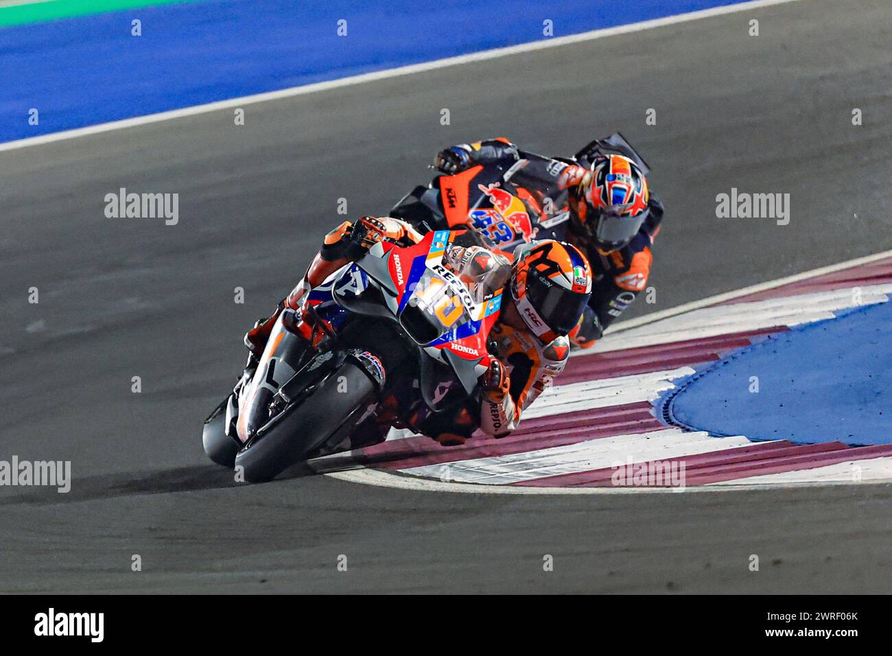 LUSAIL, QATAR - MARCH 10: Luca Marini of Repsol Honda Team in action ...