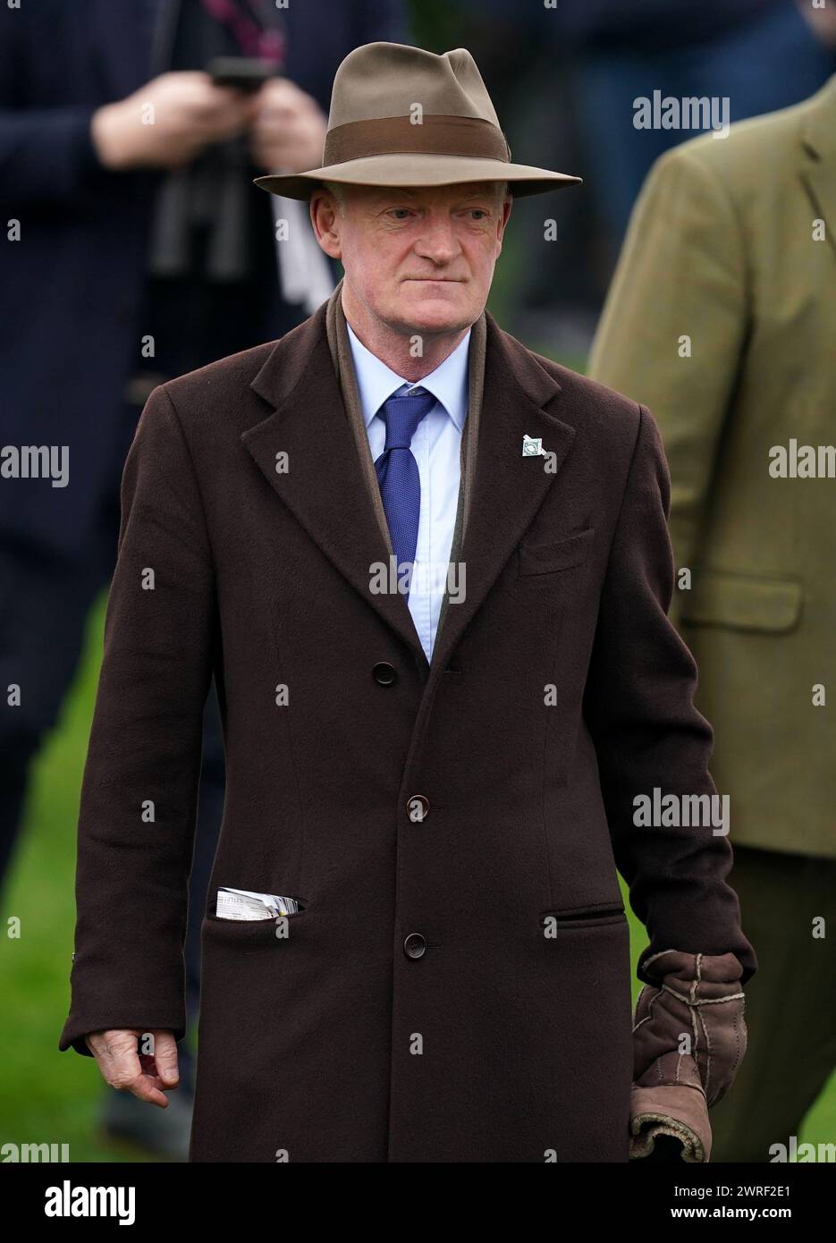 Trainer Willie Mullins after Gaelic Warrior won the My Pension Expert Arkle Challenge Trophy Novices' Chase on day one of the 2024 Cheltenham Festival at Cheltenham Racecourse. Picture date: Tuesday March 12, 2024. Stock Photo