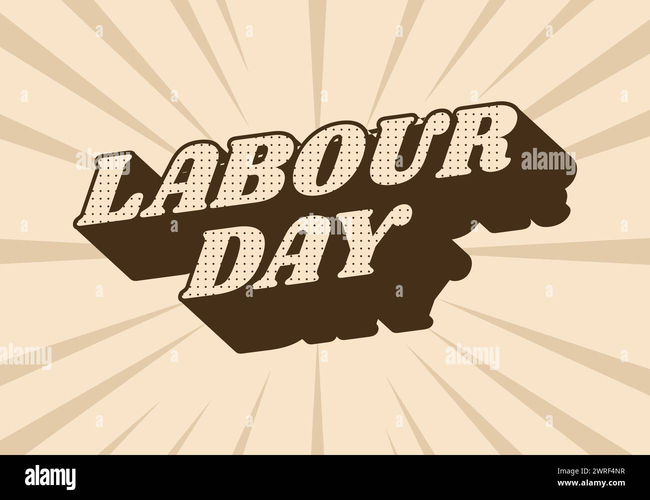 Labour day. Text effect design in vintage color with eye catching effect Stock Vector