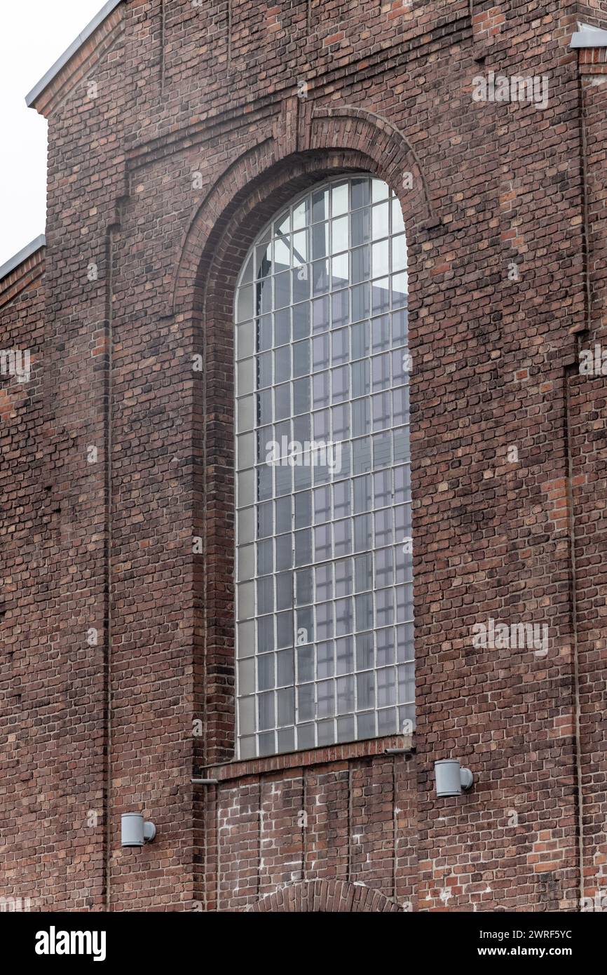 old window in a brick wall of an industrial old buiding Stock Photo - Alamy