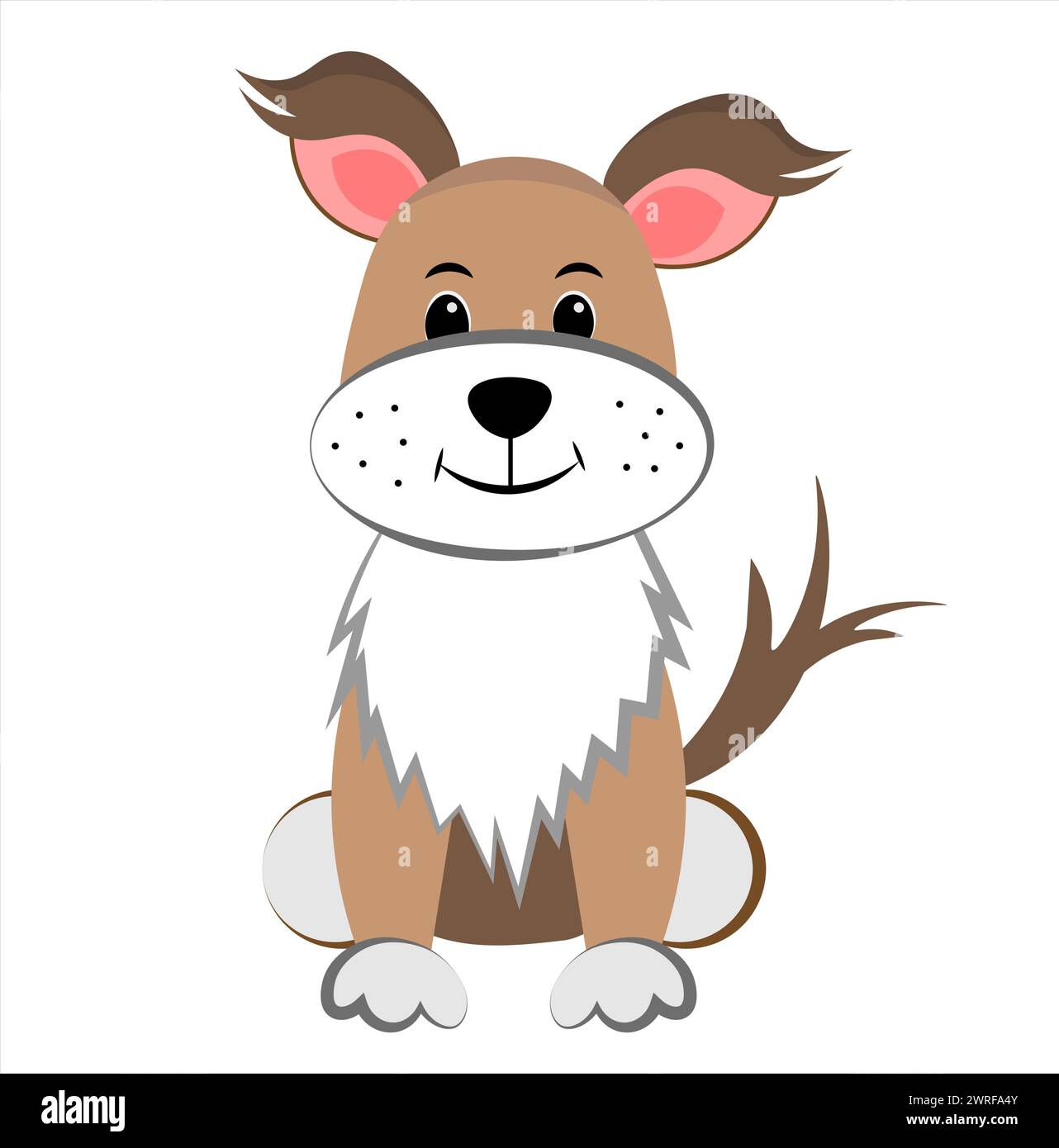 Dog on white background. Little cute puppy Stock Vector Image & Art - Alamy