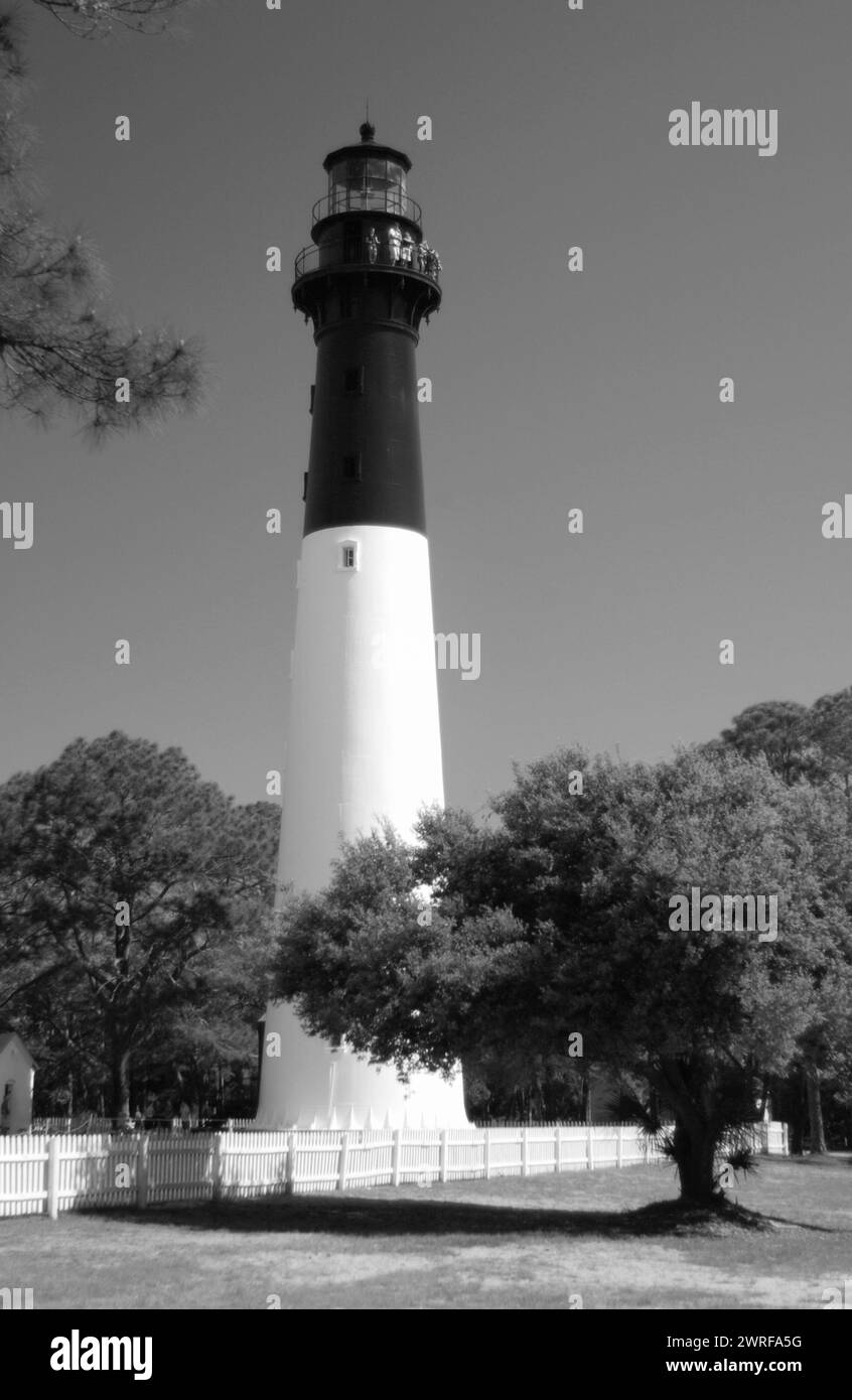 Stock photo of the Hunting Island lighthouse at Beaufort, South Carolina, USA. Stock Photo