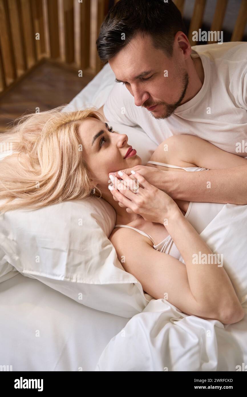 Happy newlyweds in love tenderly hi-res stock photography and images ...
