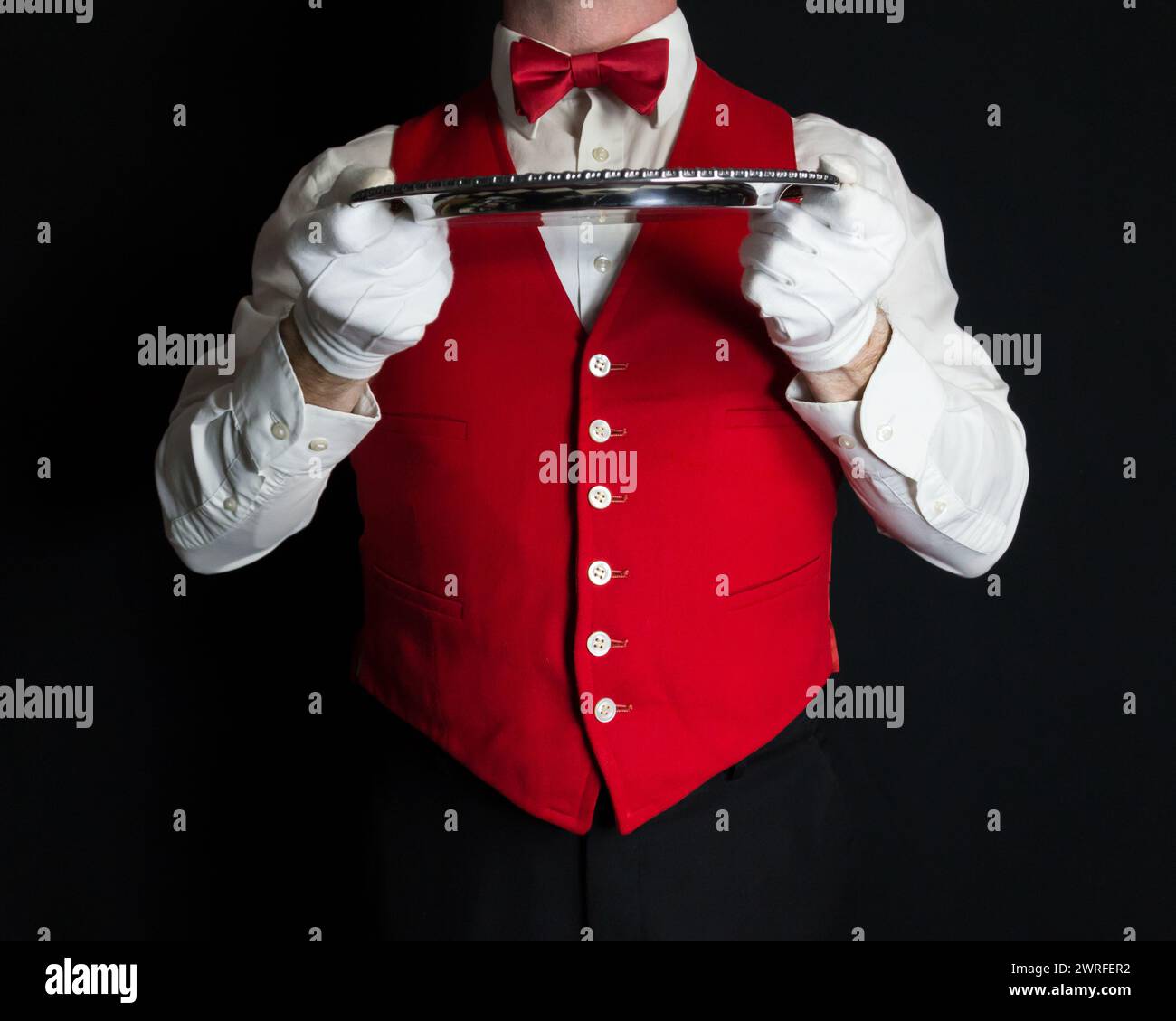 Vintage waiter tray hi-res stock photography and images - Alamy