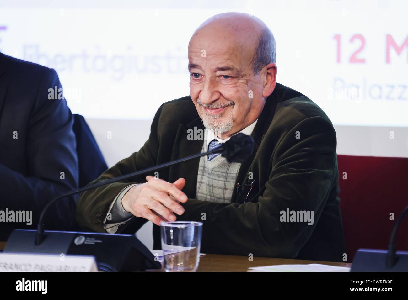 Milan, Italy. 12th Mar, 2024. Milan, The Freedom and Justice conference on the occasion of the twentieth anniversary of its birth at Palazzo Reale. In the photo: Gianfranco Pagliarulo Credit: Independent Photo Agency/Alamy Live News Stock Photo