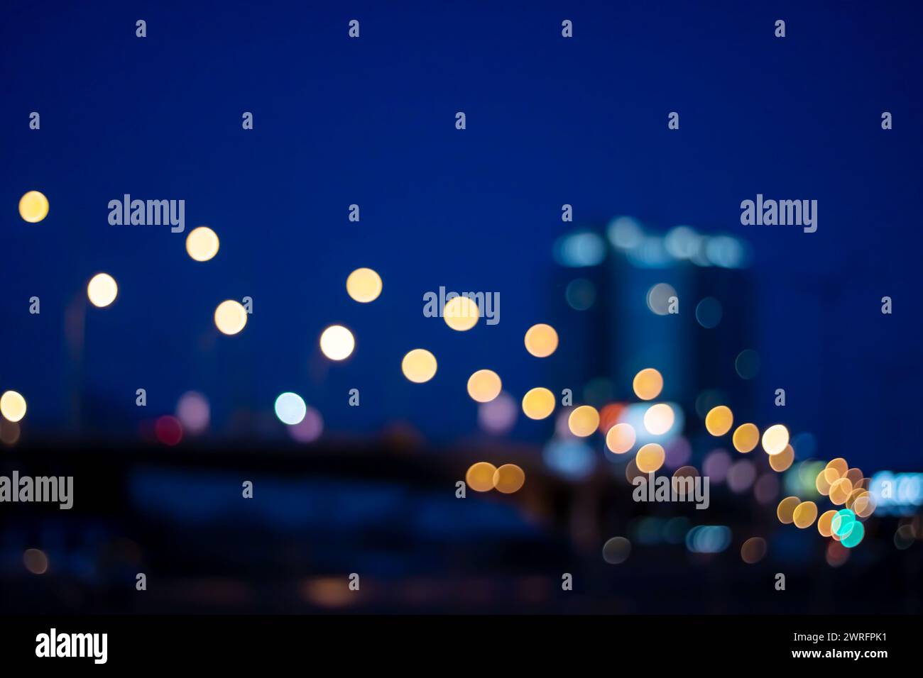 Blurred night city lights close up, background or texture Stock Photo ...