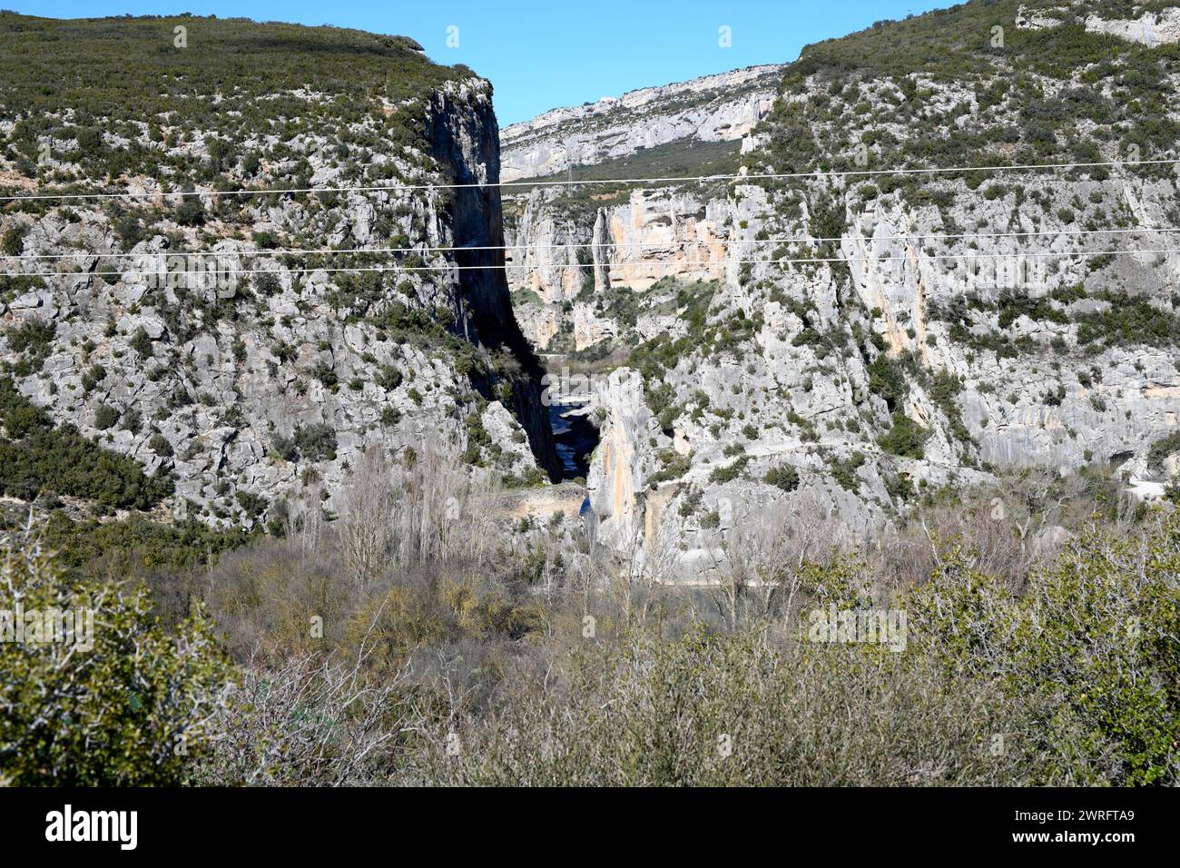 Foz de Lumbier, Irati river. Lumbier, Comunidad Foral de Navarra, Spain. Stock Photo