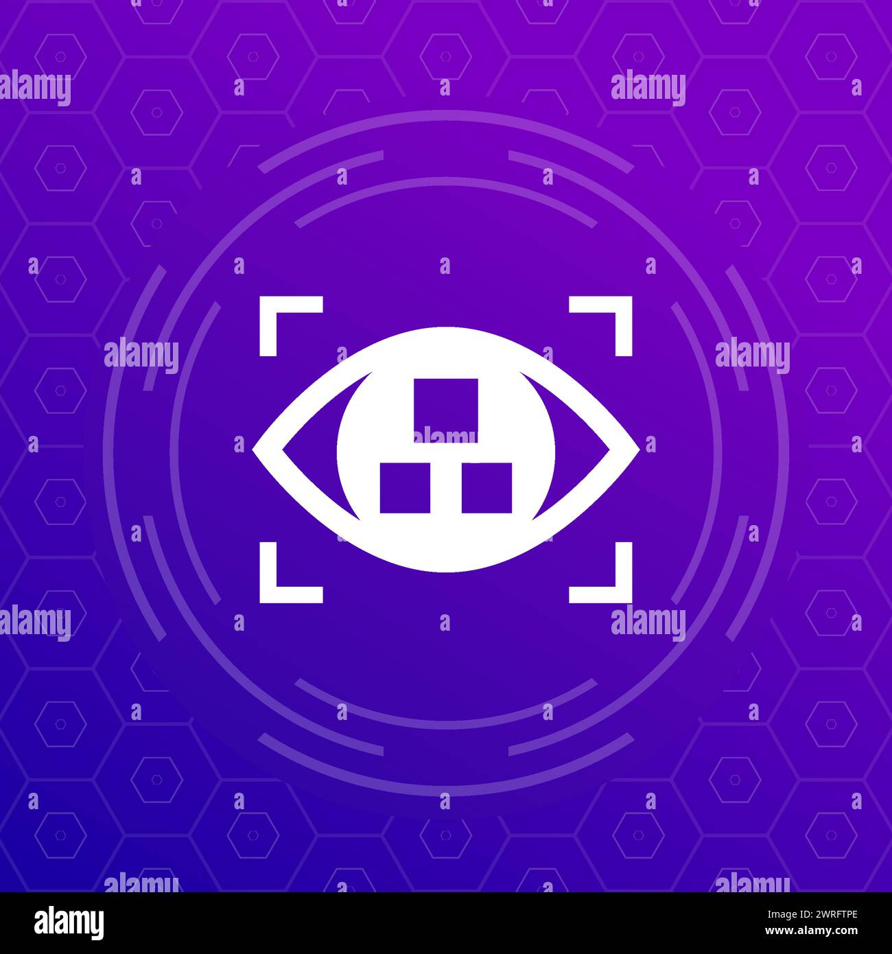 pattern recognition icon for web Stock Vector