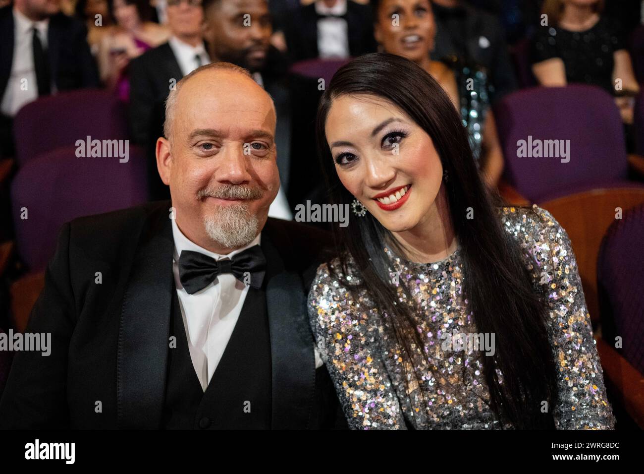 Los Angeles, USA. 10th Mar, 2024. Oscar® nominee Paul Giamatti and Elizabeth Cohen at the 96th Oscars® at the Dolby® Theatre at Ovation Hollywood on Sunday, March 10, 2024. (Photo by A.M.P.A.S. via Credit: Sipa USA/Alamy Live News Stock Photo