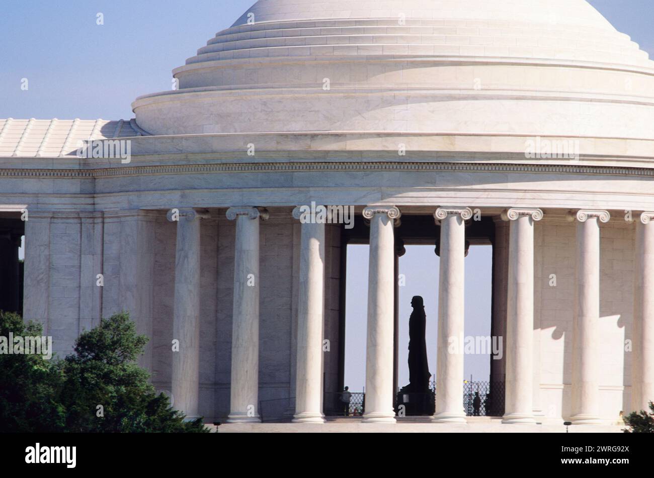 Jefferson Memorial in Washington DC, USA. Landmark exterior of the monument. Presidential Memorial Stock Photo