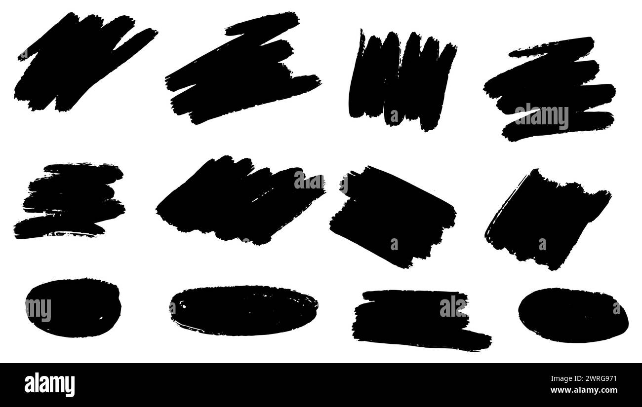Set of different hand drawn, vector strokes Stock Vector Image & Art ...