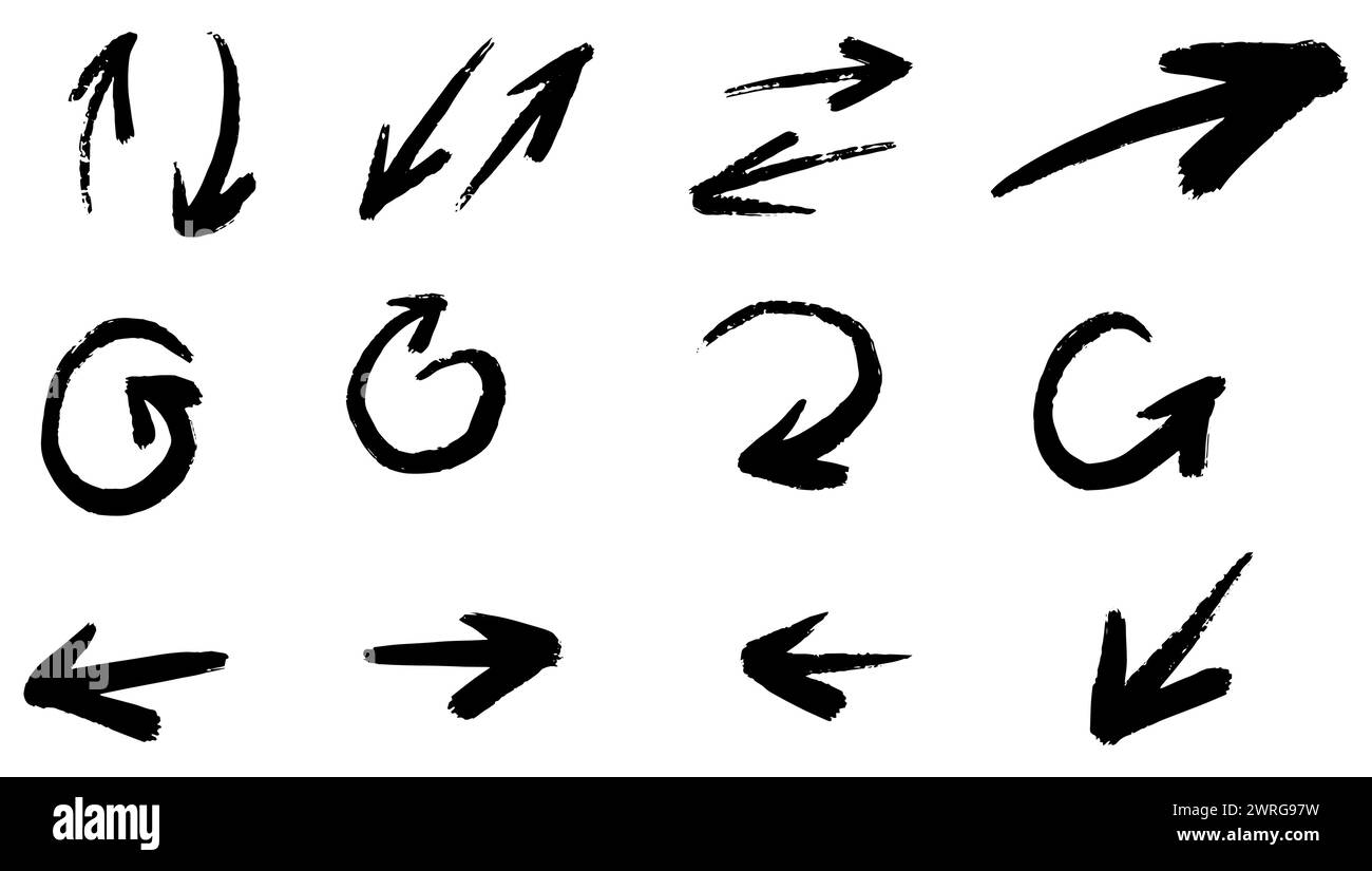 Comic up and down arrows Black and White Stock Photos & Images - Alamy