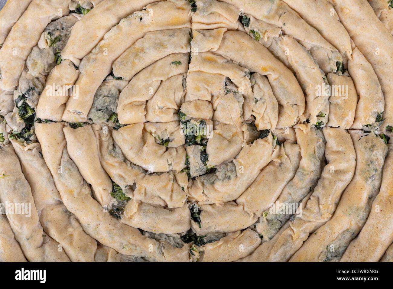 Fillo Form Delicious cake made of phyllo dough, decorated with sesame seeds ...