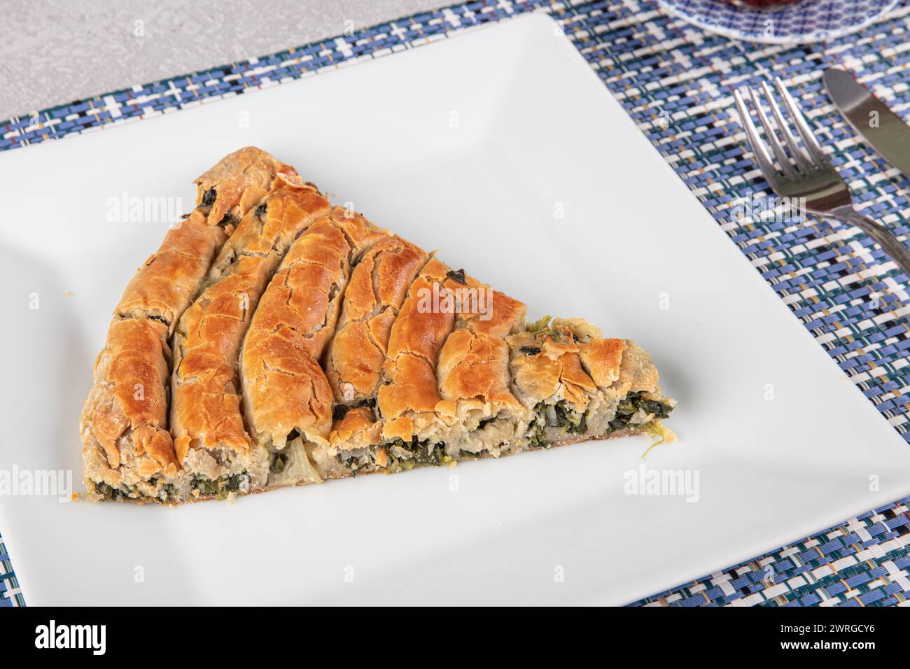 Fillo Form Delicious cake made of phyllo dough, decorated with sesame seeds ...
