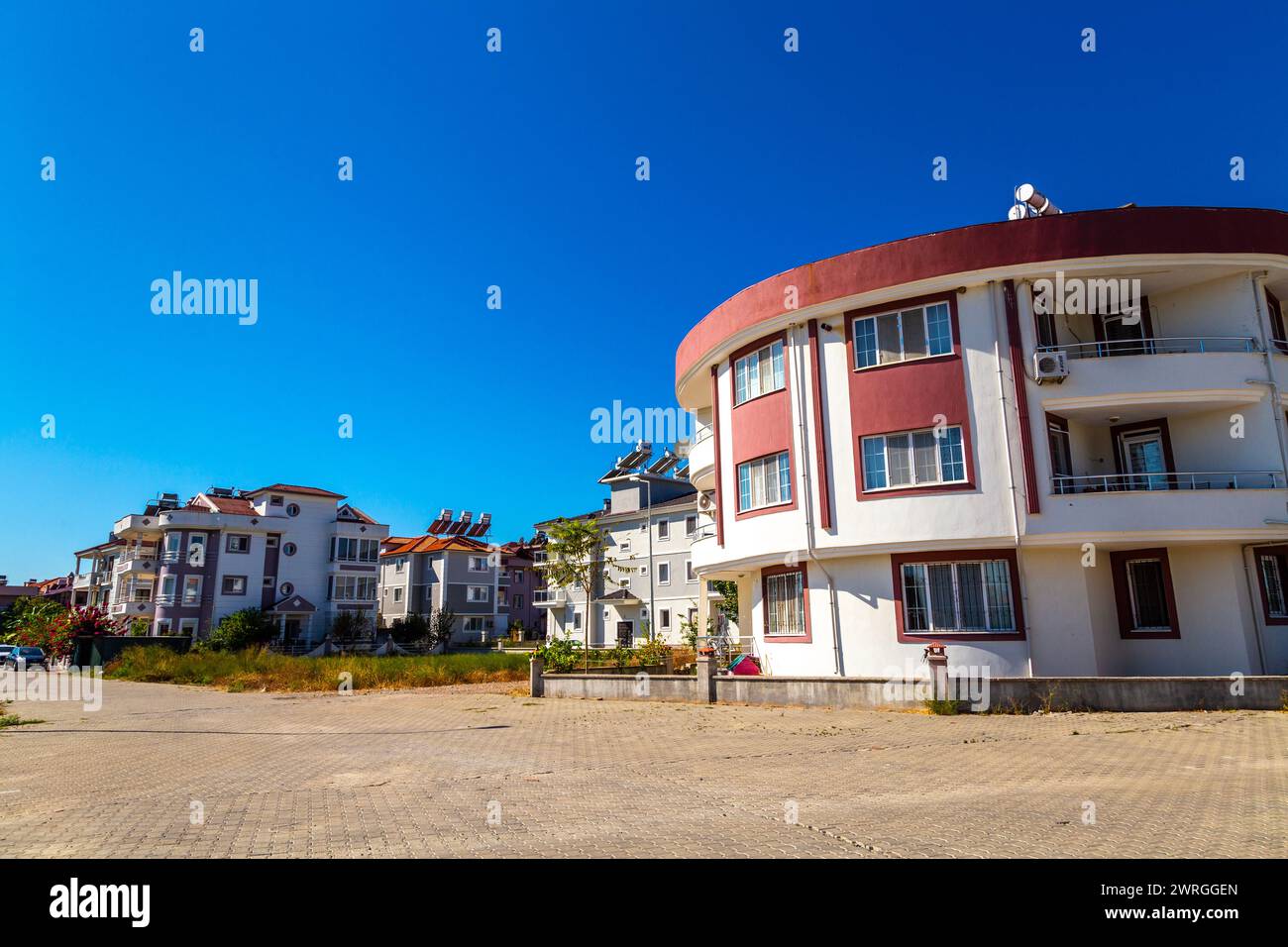 Residential houses in Dalaman, Turkey Stock Photo