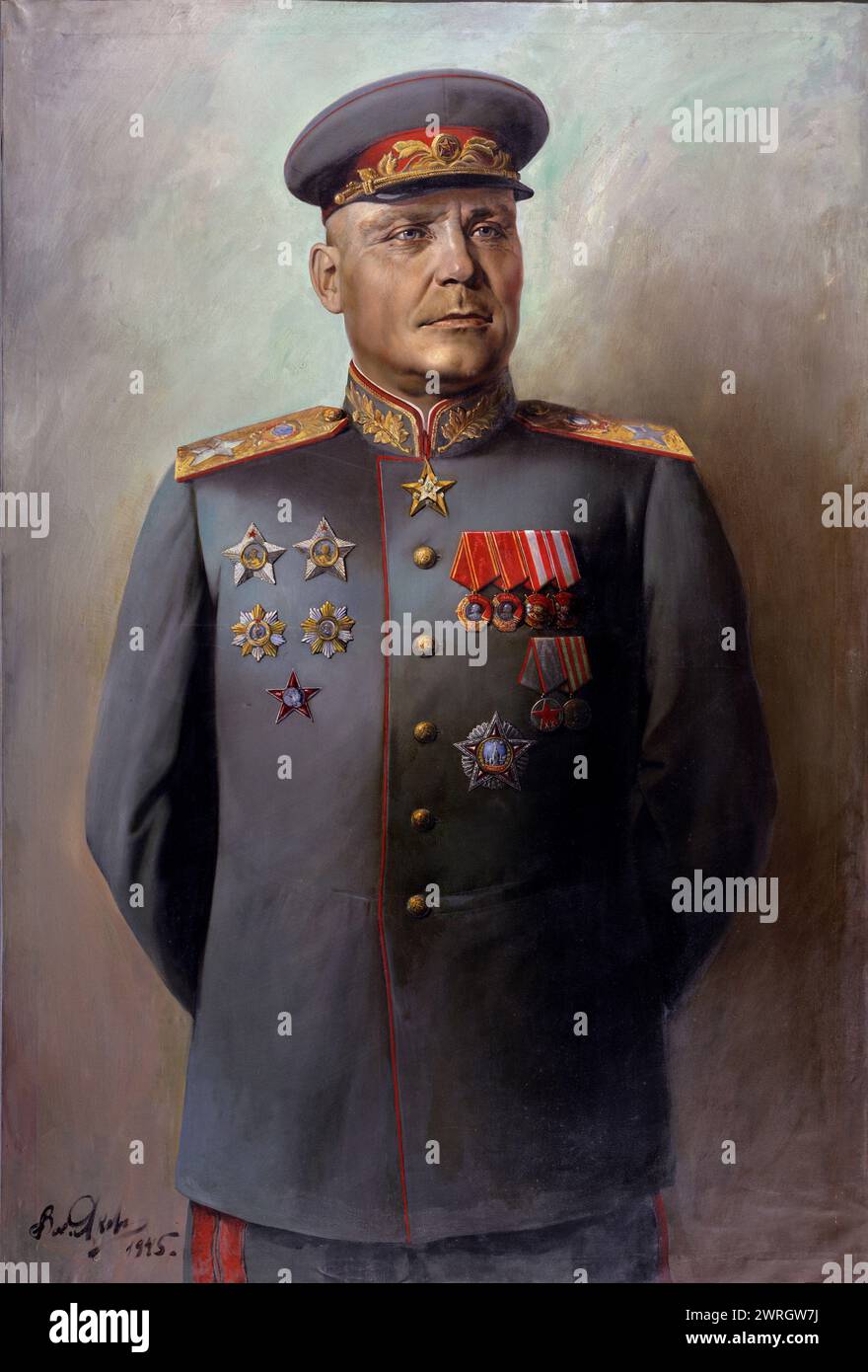 Portrait of the Marshal of Soviet Union Ivan Konev (1897-1973), 1945 ...