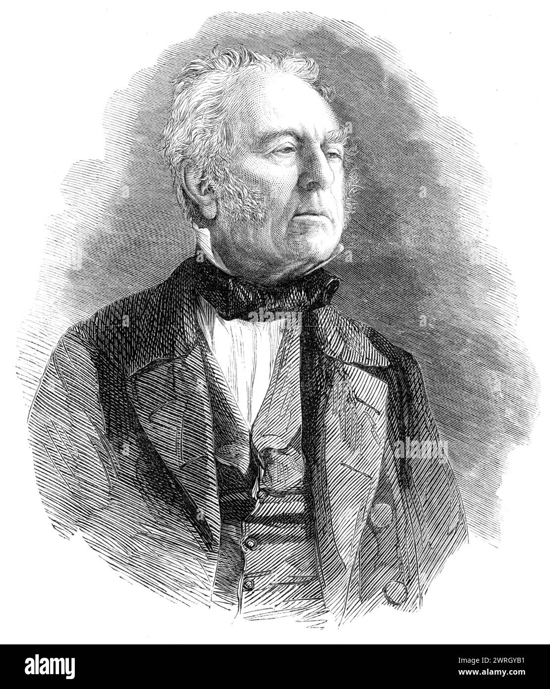 The late Walter Savage Landor, 1864. Engraving from a photograph by Mr. Herbert Watkins. 'Our readers may...look with some interest upon the portrait of a man of great originality and force of mind, who, having won a high rank in classical English literature, and taken his part in the battles of opinion for seventy years, died, the other day, at the great age of ninety, and left a name which will abide longer than those of some more facile and popular writers. He was born on the 30th of January, 1775, at Ipsley Court, Warwickshire; he died, on the 17th of September last, at Florence. Ten years Stock Photo