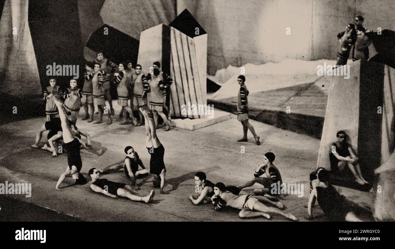 Le Train Bleu, performed by Serge Diaghilev's Ballets Russes, June 1924, 1924. Private Collection Stock Photo