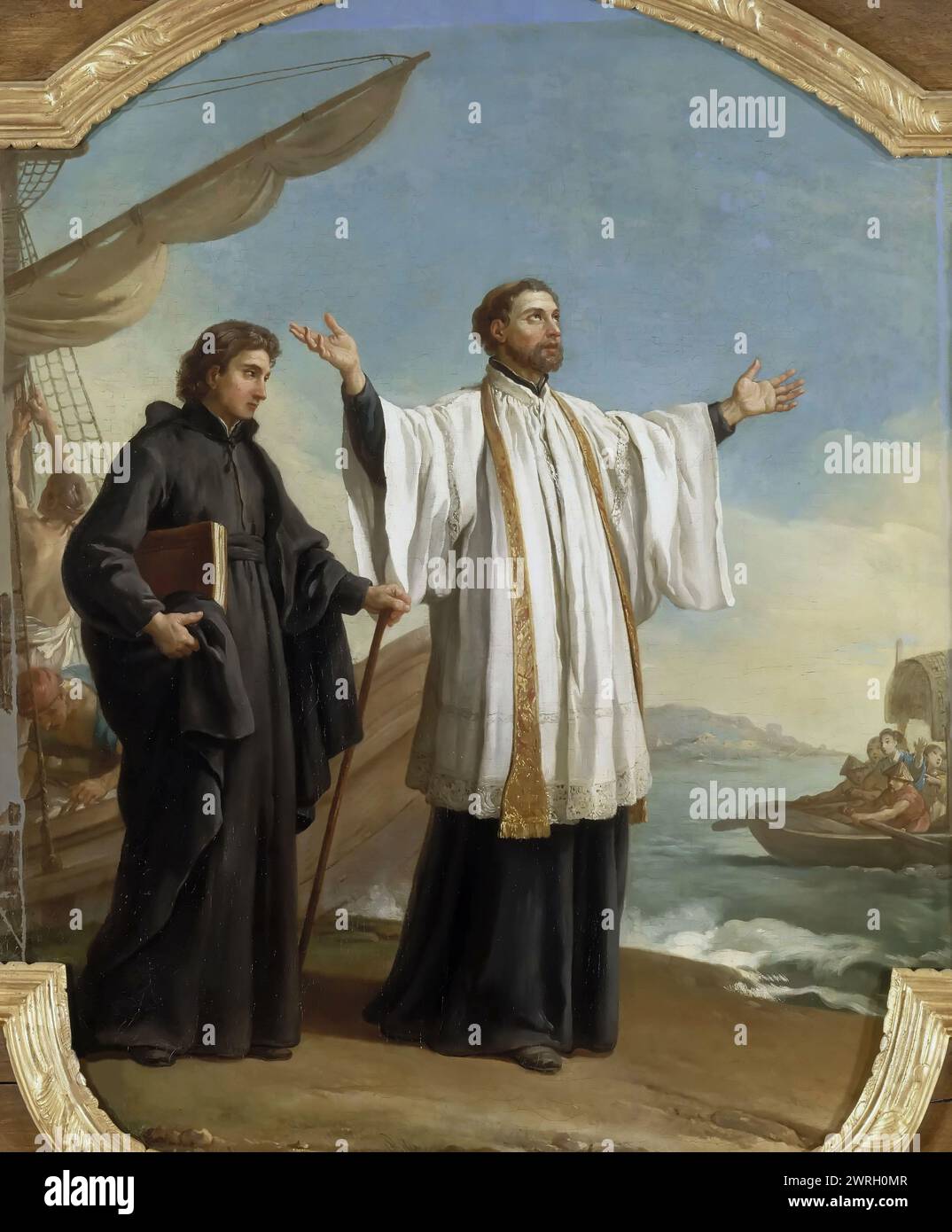Saint Francis Xavier lands in China, 1753. Found in the Collection of