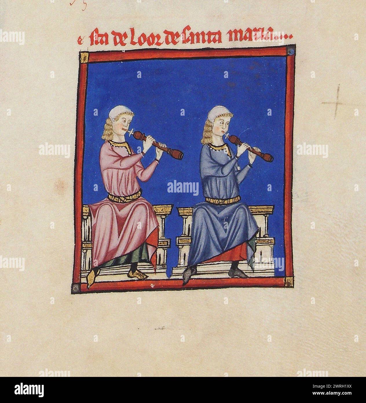 Illustration from the codex of the Cantigas de Santa Maria, c. 1280 ...