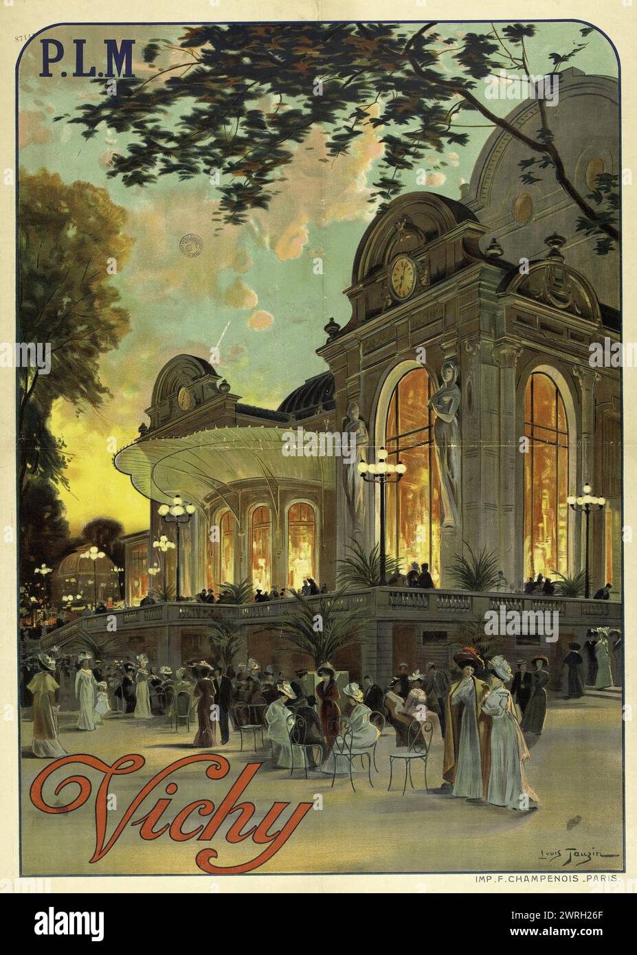 P.L.M. Vichy, c. 1910. Private Collection Stock Photo