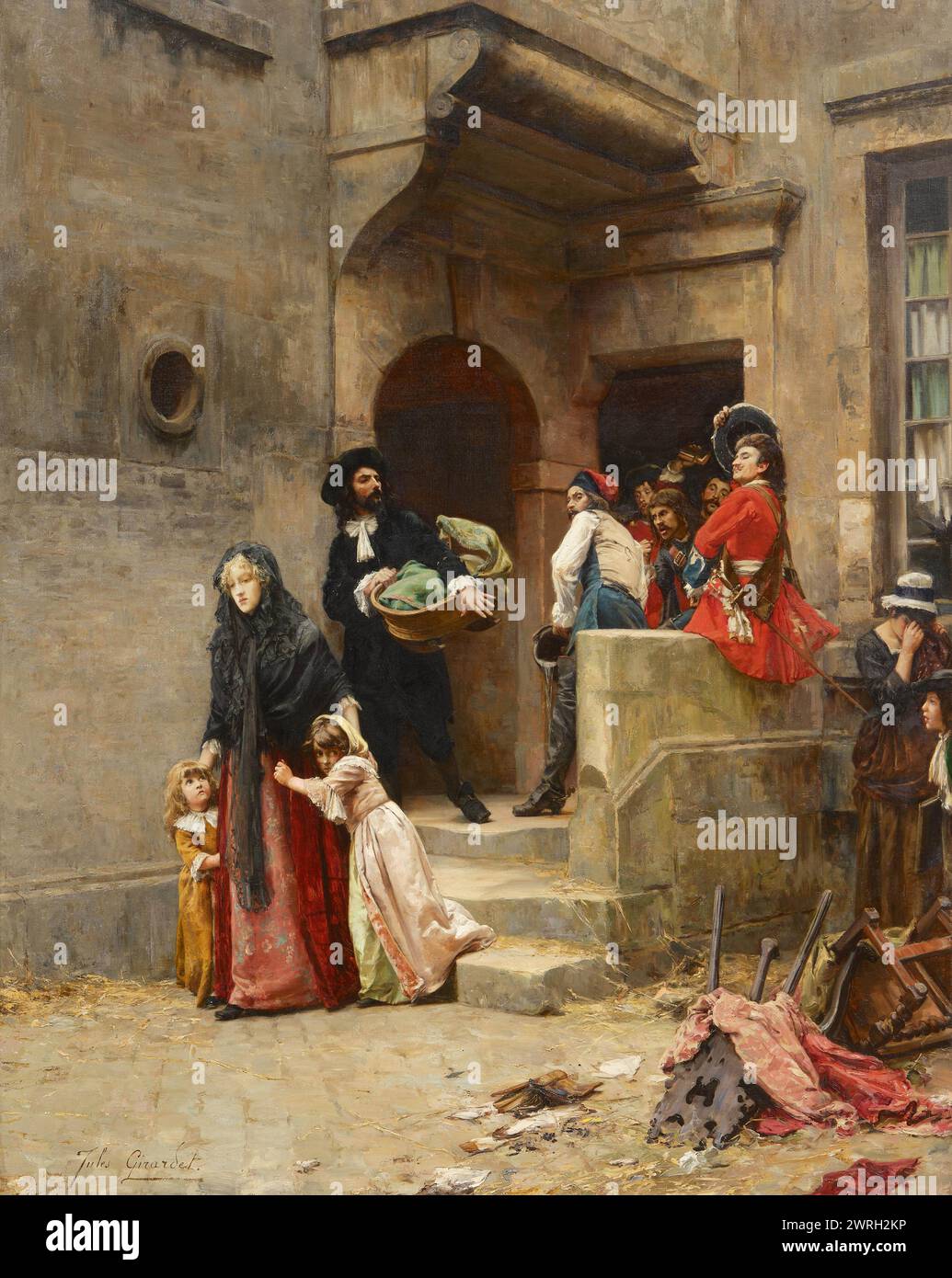 Scene from the Dragonnades. Private Collection Stock Photo