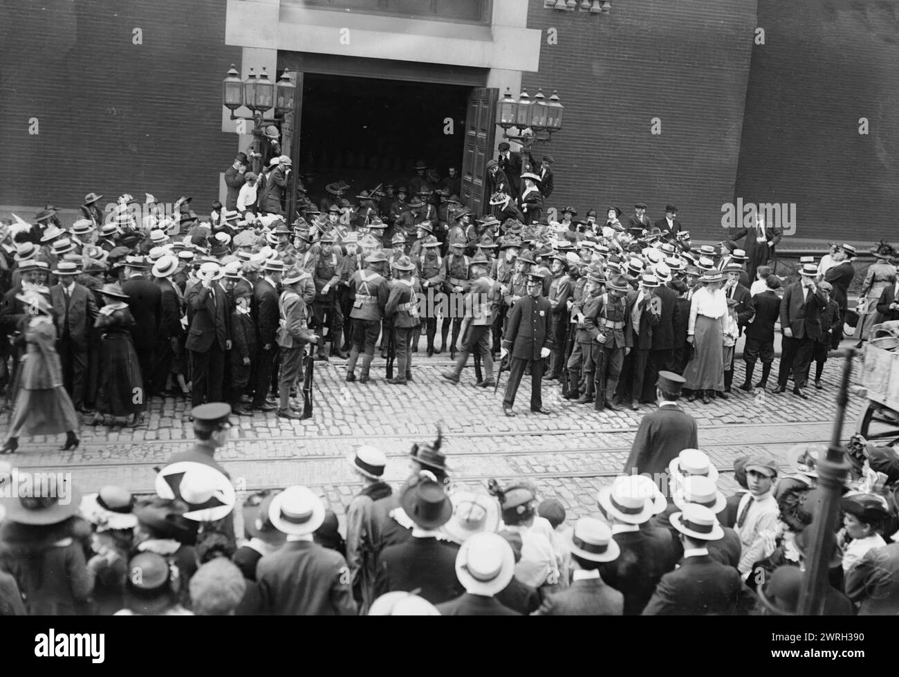 Departure -- 7th Regt, N.Y., between c1915 and c1920. Stock Photo