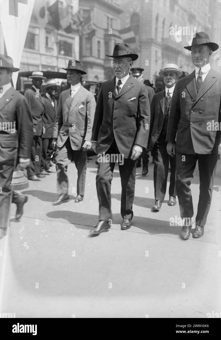 Wilson, 18 May 1918. President Woodrow Wilson (1856-1924) Marching In A 