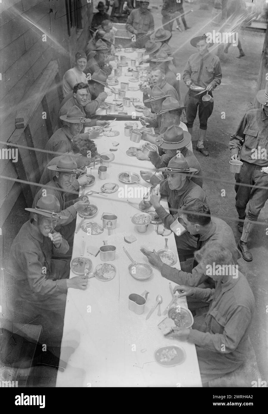 A long table Black and White Stock Photos Images Alamy