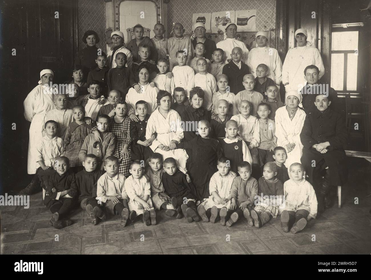 Minsk: Orphanage, 1920-1929. In the early part of the Stalin era, the Kremlin established a new administrative territory in the Soviet Far East--the Jewish Autonomous Region--to serve as a Jewish homeland. The capital of the region was the city of Birobidzhan. This album includes 274 photographs of the early years of Birobidzhan, beginning in the late 1920s. National Library of Russia Stock Photo