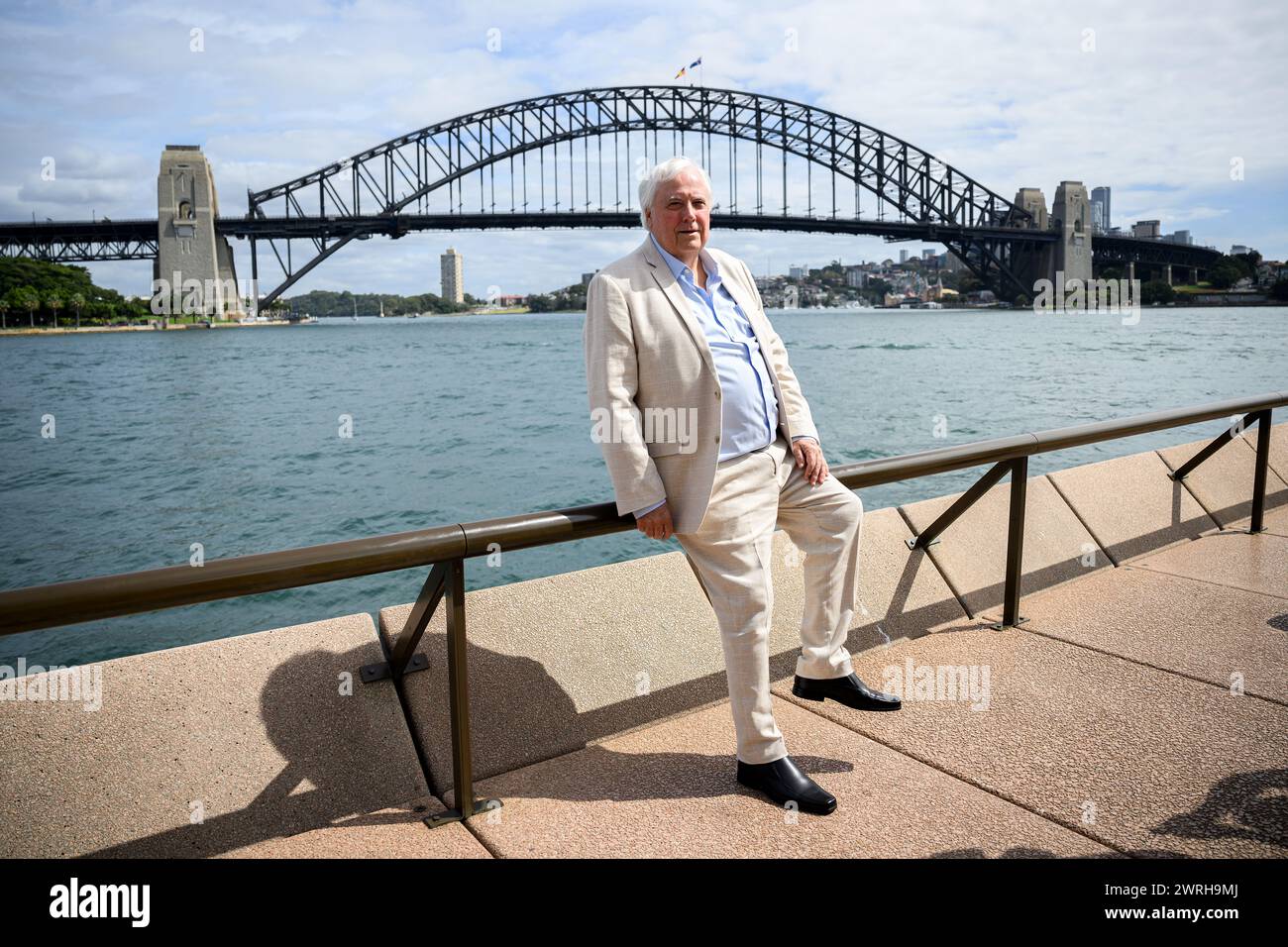 Sydney Australia 13th Mar 2024 Clive Palmers Poses For A Photograph After Making An 