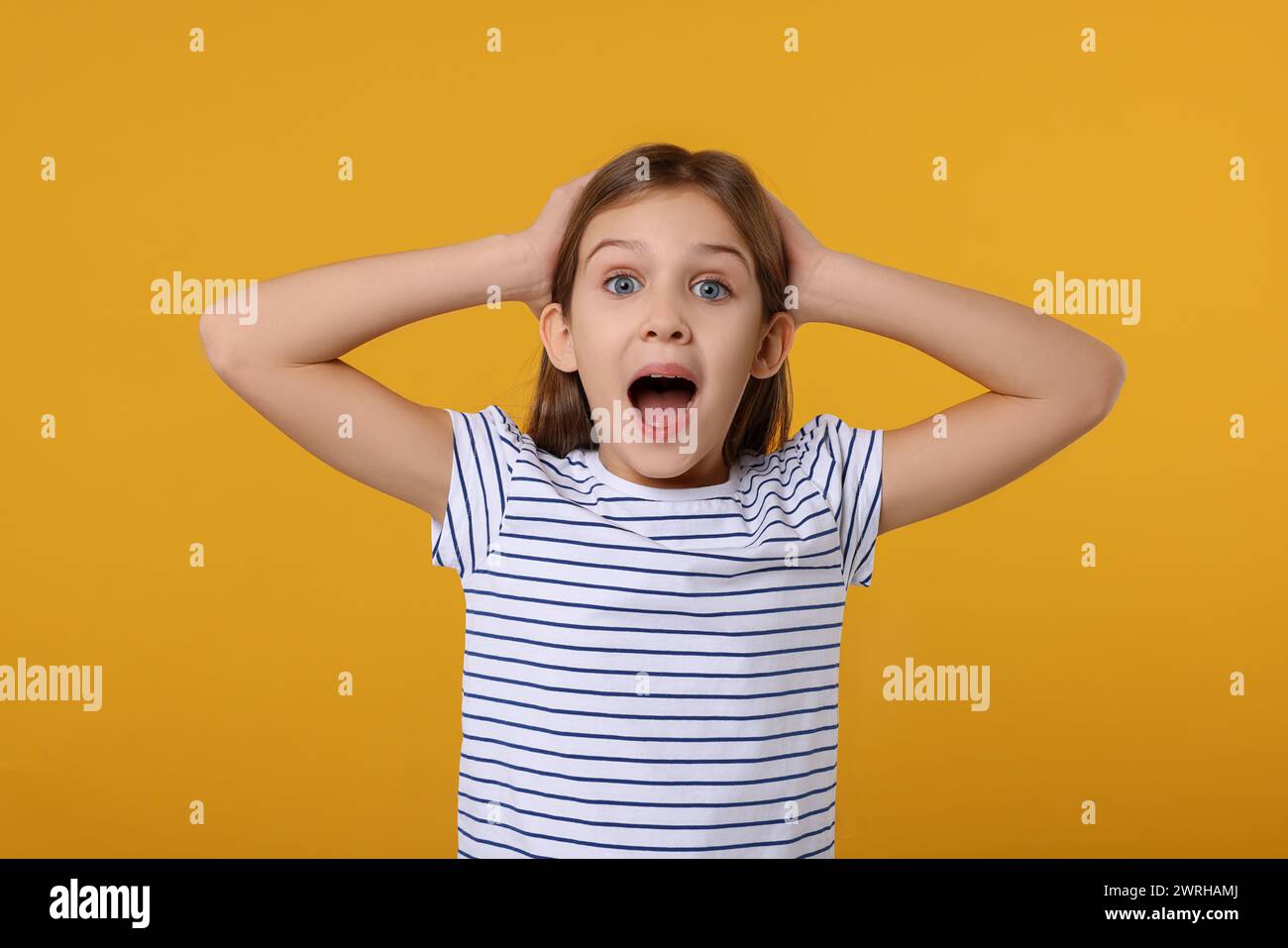 Portrait shocked preteen caucasian girl hi-res stock photography and ...